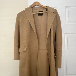 Theory Wrap Wool Coat in Chevron Double-Face Wool